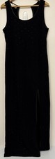 VTG Hartly Westwood Women's Black Beaded Knit Side Slit Goth-whimsy Dress M?