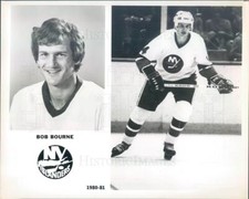1980 Press Photo NHL New York Islanders Left Wing Bob Bourne - rkf14855