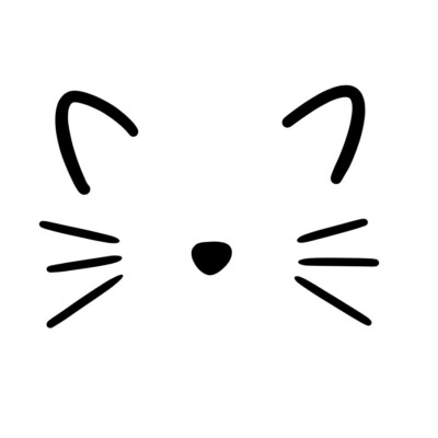 Katzengesicht Schnurrhaare Nase niedlich Katze Dame Spaß Aufkleber Vinyl Autoaufkleber Auto 6 Zoll