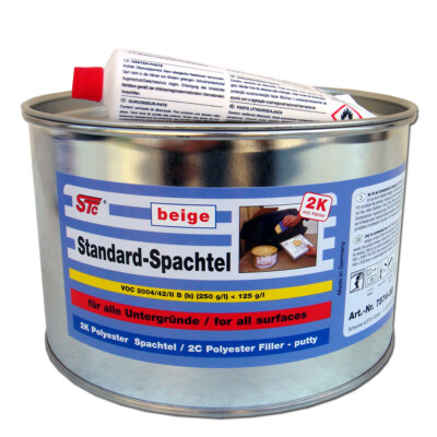 3 kg Dose STC 2K Standard Füllspachtel beige Spachtelmasse Auto inklusive Härter