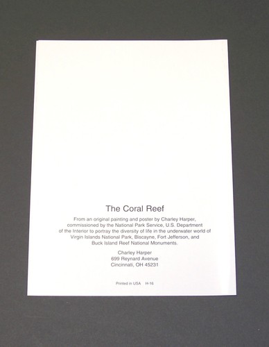 Charles/Charley Harper Notecards "Coral Reef" 4 Pack w/Envelopes - Picture 2 of 2