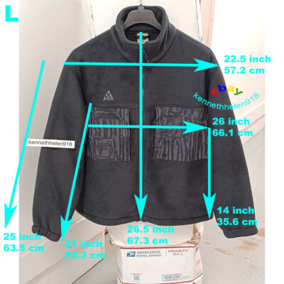 NIKE ACG MICROFLEECE FULL ZIP JACKET BQ3446-010 BLACK MENS SIZE