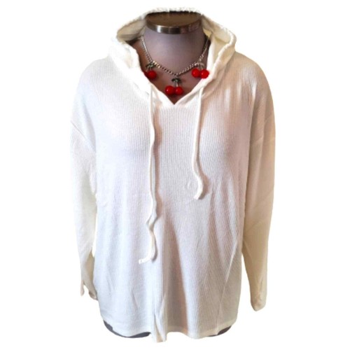 CUTE & COMFY ☆ RIBBED KNIT LOUNGEWEAR HOODIE ☆ 4x ☆ NWT - Picture 2 of 12