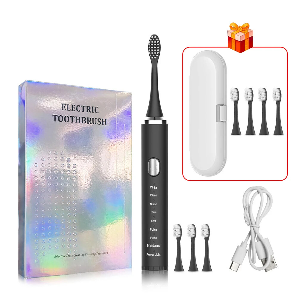 Sonic Vibration Dental Cleaner Usb Oral Care Toothbrush