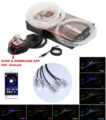 RGB Ambientebeleuchtung Set 12V APP Bluetooth-Verbindung 6 Meter mit 5 Modulen 