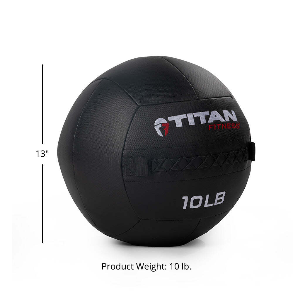 Titan Fitness 12 LB Composite Wall Ball, Soft Shell Poly-Composite Laminate
