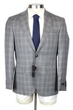 Ted Baker London Suit 36 S Mens Grey Plaid Wool Trim Fit Jay 2 Piece Canada New
