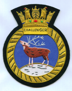 British UK HMS Challenger Corvette Royal Navy Crest Patch Badge Ship