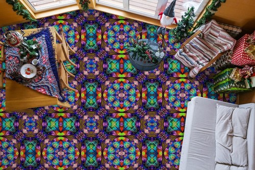 3D Purple Petals SKE1625 Floor WallPaper Print Decal Epoxy Floor Deco Kay - Picture 3 of 6