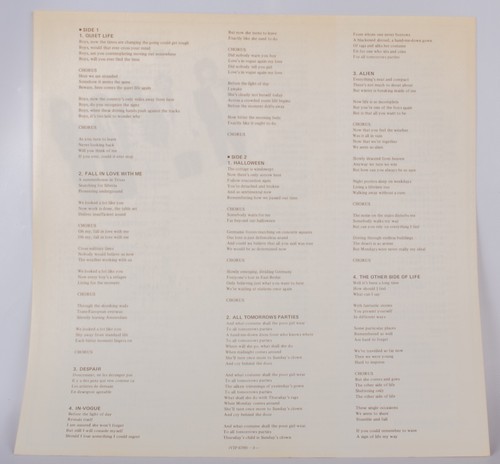 Vintage Japan "Quiet Life" Vinyl Record LP Japanese Import w/ Original Sleeve - Picture 5 of 7