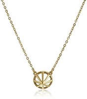 Rebecca Minkoff caged Stud Gold Pendant Necklace $68 on sale Rebecca Minkoff caged Stud Gold Pendant Necklace $68 on sale