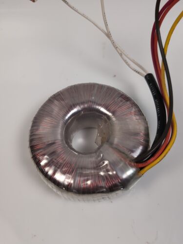 Toroid transformer # 607.082 1130 Prim 117v 60hz Bk +(Wh-wh) Sec 2x8 .5v/3.94A - Picture 4 of 7