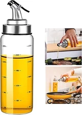 Olive Oil Dispenser Bottle Liquid Condiment Container 10 Oz Vinegar Dispensin...