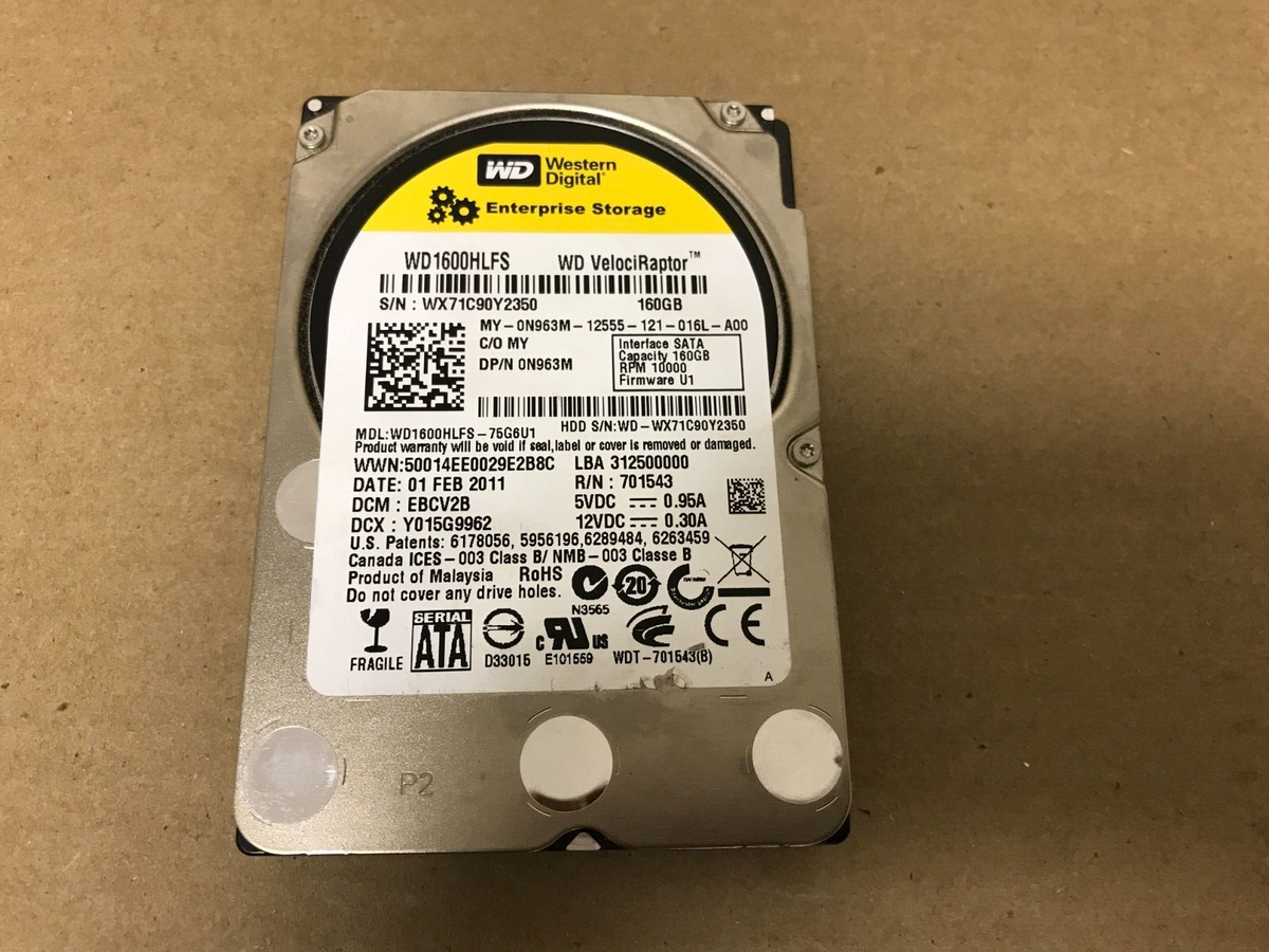 Western Digital WD1600HLFS WD VelociRaptor 160 GB 2.5