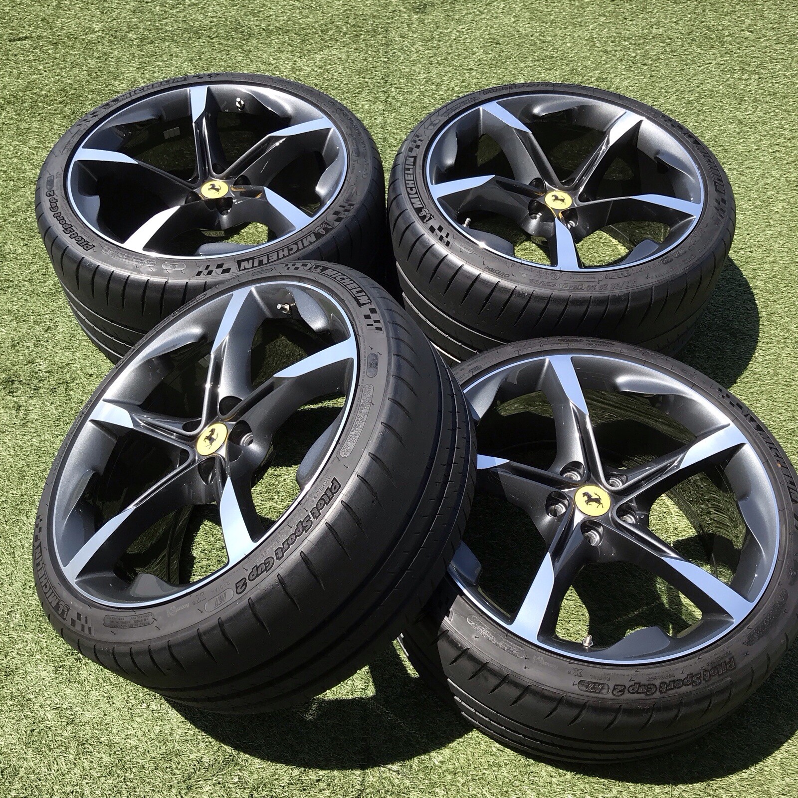 20 FERRARI SF90 WHEELS TIRES NEW SET 4 OEM GENUINE RIMS TPMS