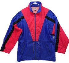 Vintage Reebok Full Zip Windbreaker Women's Large L Long Purple Pink Retro 90s