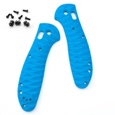 1 Pair Blue Handle Patch G10 Scales for Benchmade Griptilian 551 Folding Knife