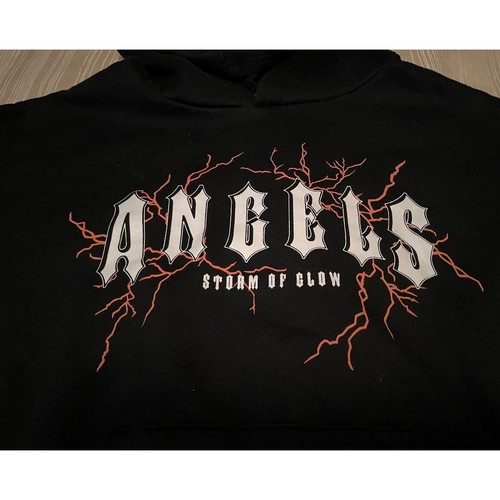 Adika Angels Black Hoodie Oversized Graphic Sweatshirt Size L/XL - 第 7/7 張圖片
