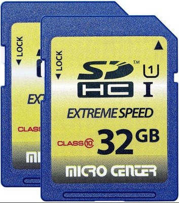 (2 Pack) 32GB Class 10 SDHC Flash Memory Card SD Card by Micro Center  