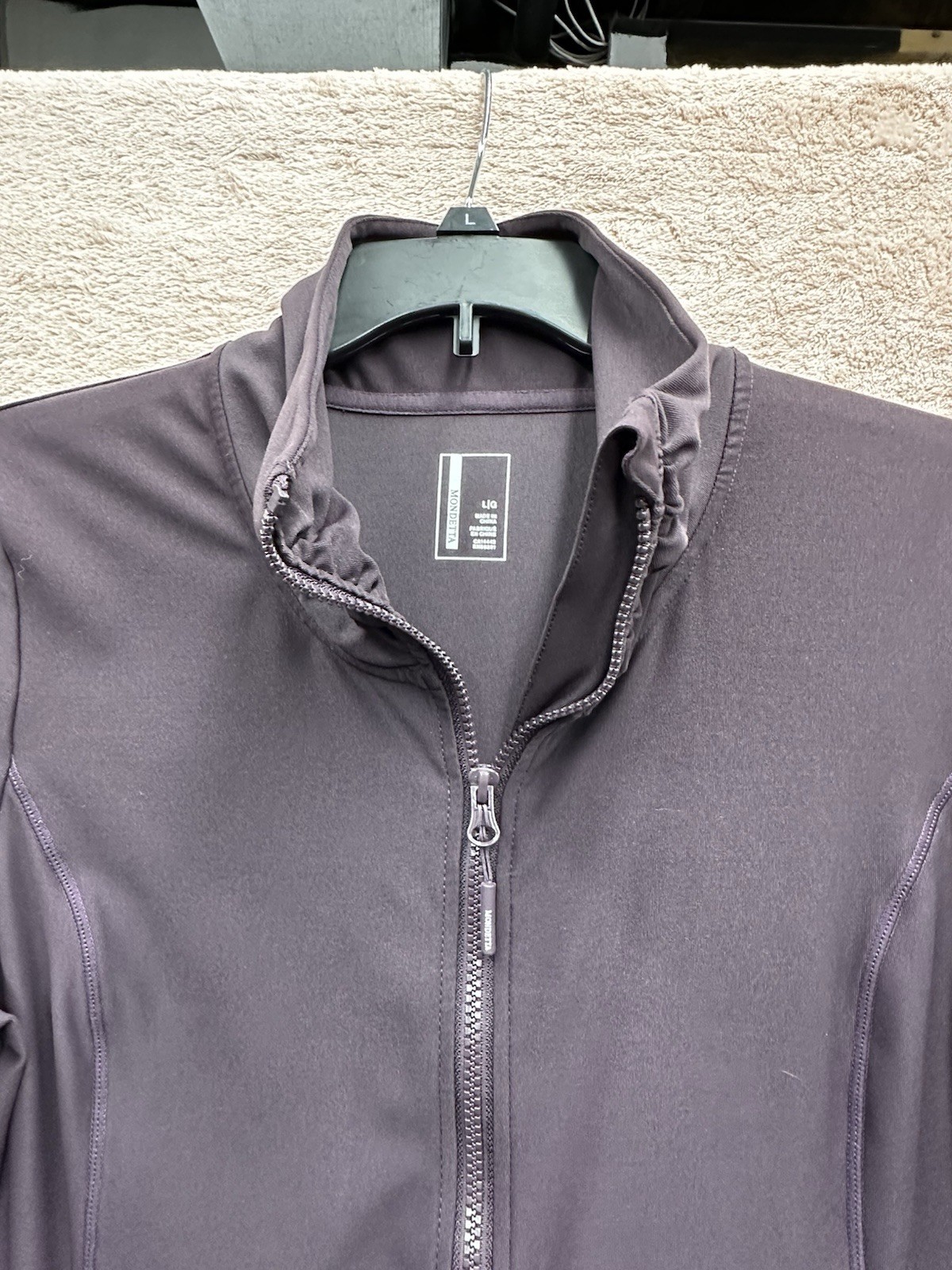 Mondetta Womens Full Zip Purple Basic Jacket Sz L - image 2