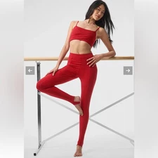 Alo Airbrush High-Waist Enso Legging - Classic Red - Small