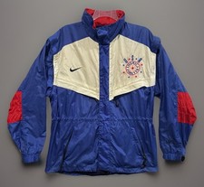 VTG 90s NIKE Mens TEAM USA Olympic Jacket Sz M Blue America Forever Hooded RARE