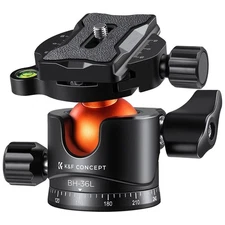 K&F Concept BH-36L 36mm Aluminum Alloy Panoramic Tripod Ball Head with Quick Rel