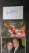 VINCENT PASTORE As BIG PUSS 2 Hand Signed Autograph 4X6 Photo S & CARD- SOPRANOS
