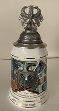 Limitiert Sammler Bierkrug Erinnerungs Porzellankrug Deutsche Mark Gold WW Team 