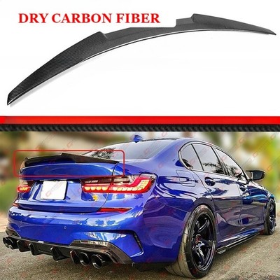 DRY Carbon Fiber FOR 19-26 BMW G20 3 SERIES 330I G80 M3 TRUNK SPOILER WING-M4 