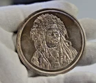 5 oz Silver Coin  $50 The Silver Chief Running Antelope .999 Fine Silver.