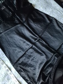 Vintage Super Shiny Black RADELLE Full Slip 36  Good