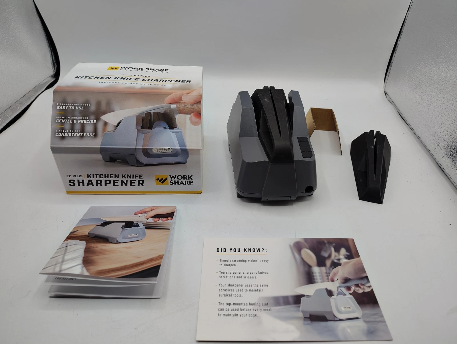Work Sharp E2 Kitchen Knife Sharpener Sharpening Pocket Scissors Serrated