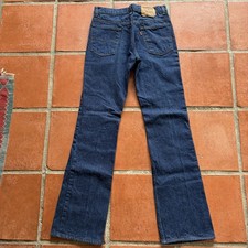 Vintage Levis 517 Jeans Mens 32x35 Orange Tab USA 80s Bootcut Denim Dark Wash