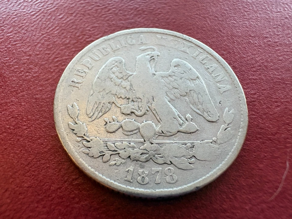 1878 Zs Mexico 50 Centavos Silver — Zacatecas Mint, Low Mintage - Image 2 of 4