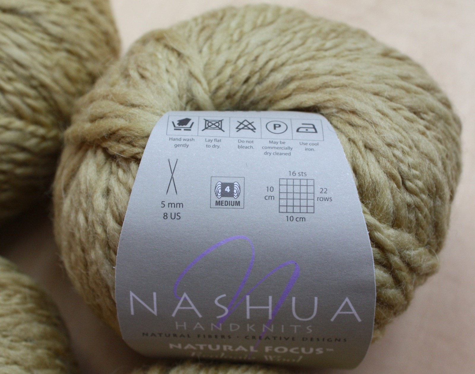 Nashua Natural Focus Ecologie Wool Yarn 10 Balls New 1118 Old Fustic