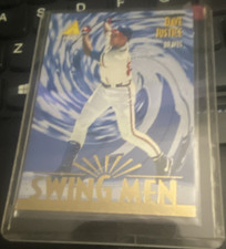 Pinnacle Dave Justice Braves Swing Men Baseball Card 1995 #285 Insert
