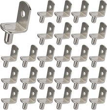 50 Pack 6mm Shelf Support Pegs Metal L Bracket Pins for Cabinet Furniture