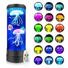 BRAVSCO Jellyfish Lamp 17 Colors Changing Table Lamp with Remote Control - Black