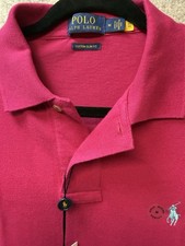 ralph lauren Men s Custom Slim Fit Pink Polo Sz Med NWT 886