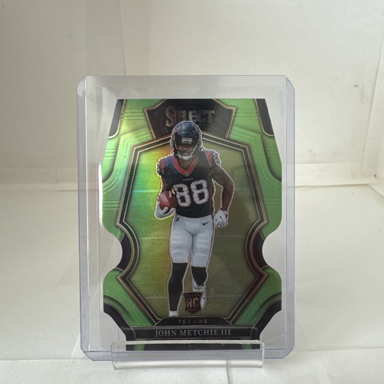 2022 Select John Metchie III Neon Green Die-Cut Premier Level /299 RC #141