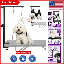 Space-Saving 32  Dog Grooming Arm - Adjustable Height for Small  Medium Dogs