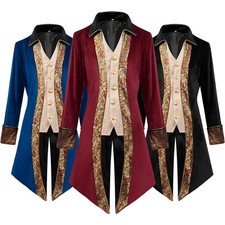 Long Frock Trench Tail Coat Tuxedos Vintage Men Victoria Prince Halloween Jacket