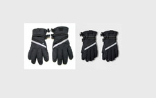 2pk All In Motion Kids Snow Gloves Waterproof Black, Green Winter Accesories 4-7
