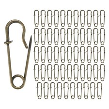 60-Pack Large Safety Pins, 1.1" Blanket Pins for Fashion/Clothes/Craft Bronze