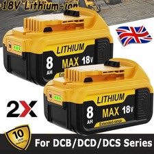 2X For Dewalt 18V 8.0Ah Slide BATTERY DCB184 DCB184-XJ DCB182 Lithim XR Li-ion