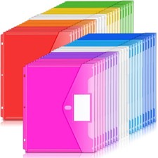 Binder Pocket, 48 Pack Super Heavyweight Poly Binder Pocket with Tight Closur...
