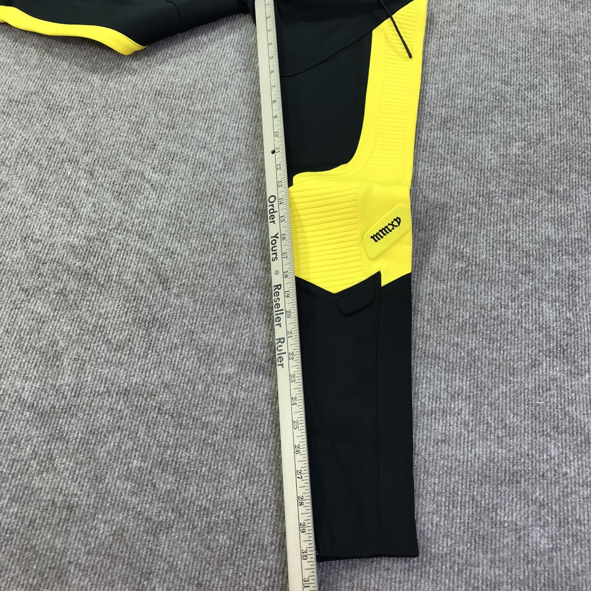 Guapi Pants Mens 30 Black Yellow Limited Edition Moto Zipper