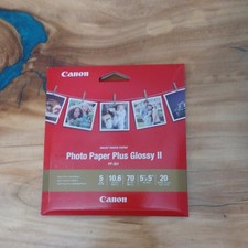 Canon Photo Paper Plus Glossy II 5x5 20 Sheets PP-301 1.6 Mil 70 Lbs Inkjet NEW
