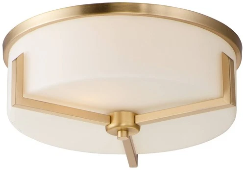 Maxim Dart 14" Wide Flush Mount Satin Brass 3-Light Ceiling Light - Picture 2 of 5